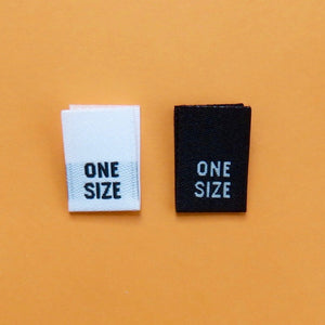 One Size - Clothing Woven Label (Damask)