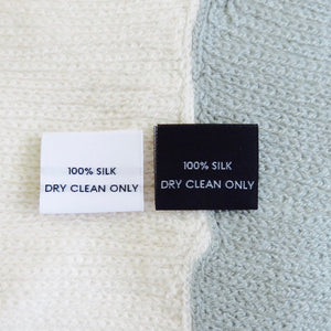 100% SILK - Garment Care Label