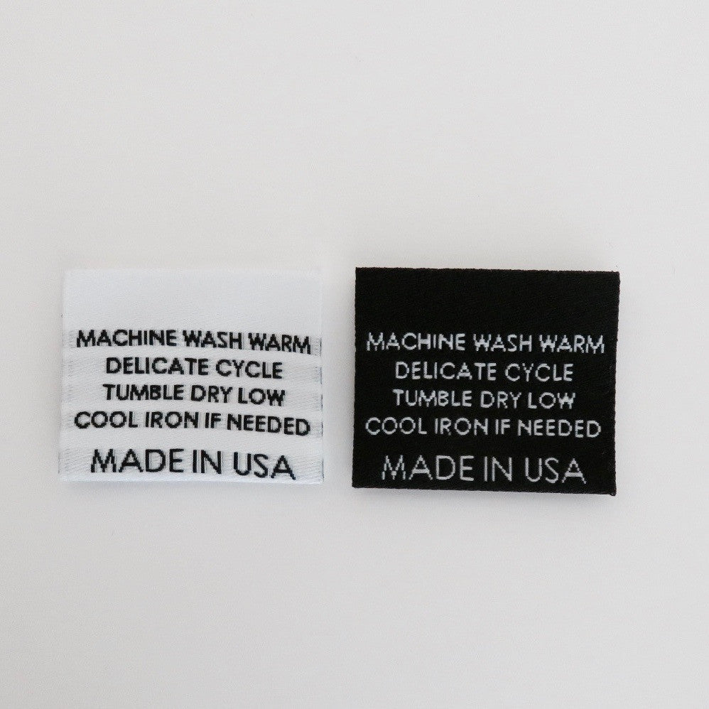 MACHINE WASH WARM (MADE IN USA) - Garment Care Label