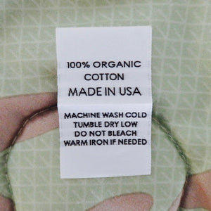 100% ORGANIC COTTON (MADE IN USA) - Garment Care Labels