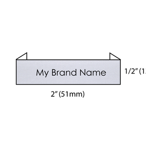 Custom Woven Label with 1 Line Text (2" x 0.5" End Fold)